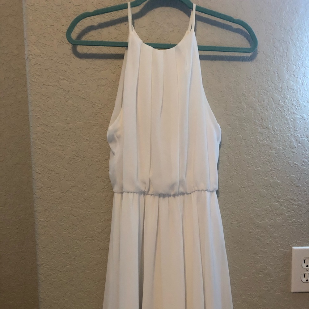 White high necked dress